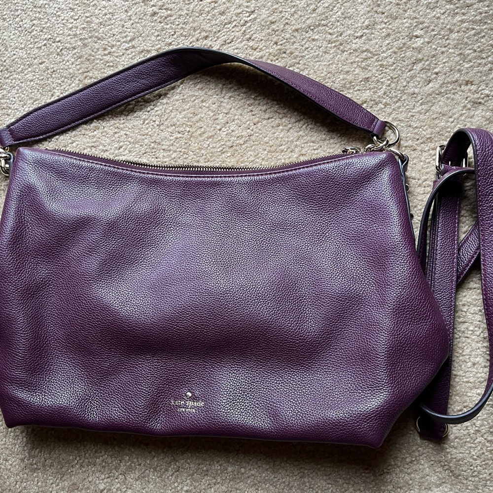 Kate Spade large satchel purse with shoulder strap-